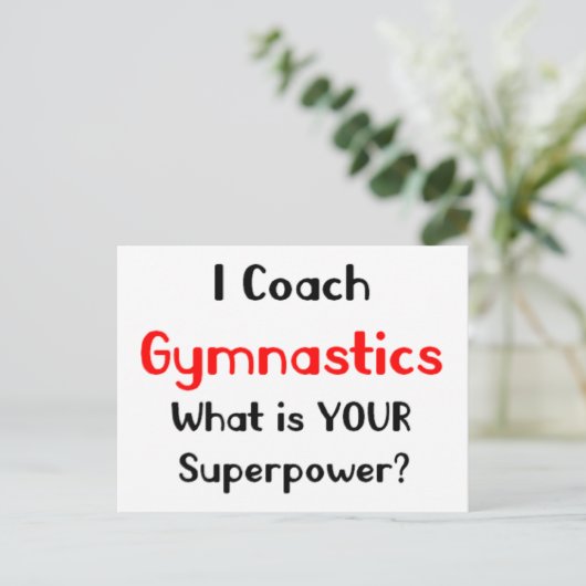 Gymnastiktrainer Postkarte (Stehend Vorderseite)