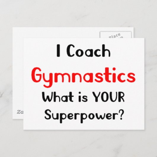 Gymnastiktrainer Postkarte (Vorne/Hinten)