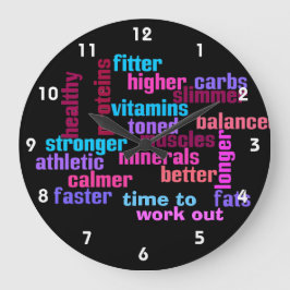 Gymnastikuhr oder motivierend Sportuhr Große Wanduhr