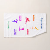 GymnastikVault, Bars, Bauch, Boden 3 Stück Badhandtuch Set (Handtuch)