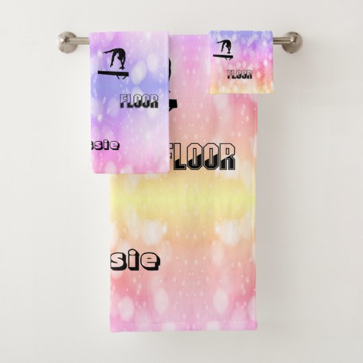 GymnastikVault, Bars, Bauch, Boden 3 Stück Badhandtuch Set (Insitu)