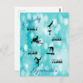 GymnastikVault, Bars, Schaum, Fußboden nach Maß Postkarte (Vorne/Hinten)