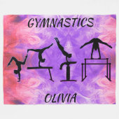 Gymnastikveranstaltungen für Girls Fleece Blankon (Vorderseite (Horizontal))