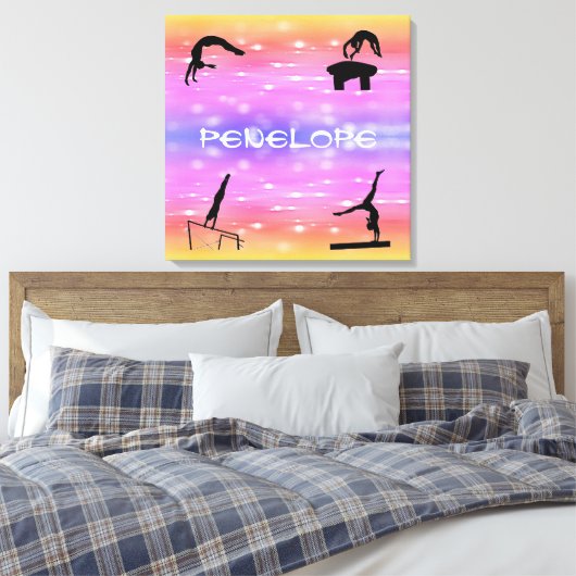 Gymnastikveranstaltungen Gestaltete Leinwand Druck (Insitu (Schlafzimmer))