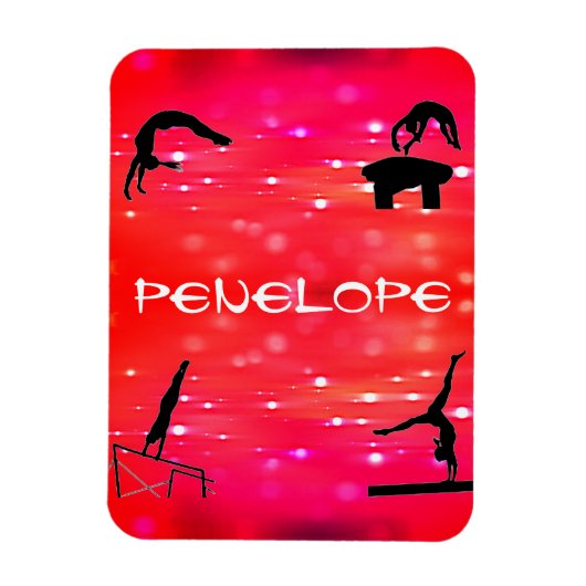 Gymnastikveranstaltungen Personalisiert Girls Magnet (Vertikal)