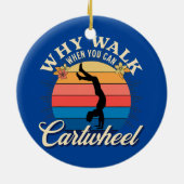 Gymnastikwandern, wenn man das Rad fahren kann Keramik Ornament (Hinten)