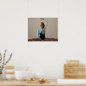 Gymnastikweibliche (12-13) darstellende Splitter Poster (Küche)