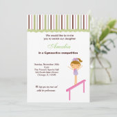 Gymnastikwettbewerb Einladung (Stehend Vorderseite)