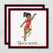 Gymnastikwettbewerb Einladung (Vorne/Hinten)