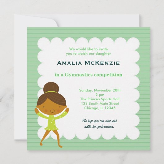 Gymnastikwettbewerb Einladung (Vorderseite)