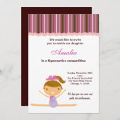 Gymnastikwettbewerb Einladung (Vorne/Hinten)