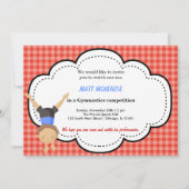 Gymnastikwettbewerb (rot) einladung (Vorderseite)