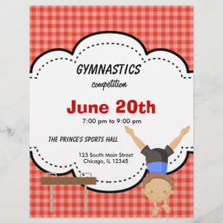 Gymnastikwettbewerb (rot) flyer