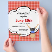 Gymnastikwettbewerb (rot) flyer (Hand)