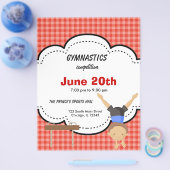Gymnastikwettbewerb (rot) flyer (Einzeln)