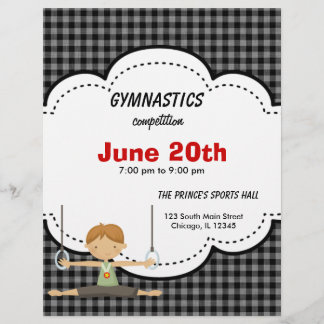 Gymnastikwettbewerb (schwarz) flyer