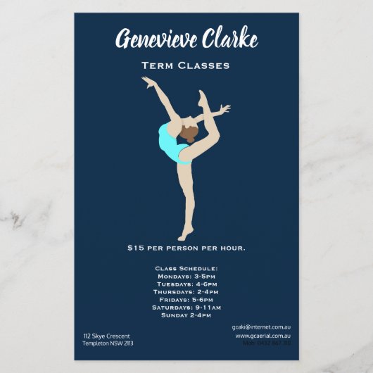 Gymnastin Flyer (Vorne)