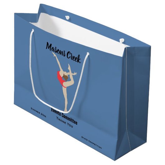Gymnastin Große Geschenktüte (Vorderseite Schrägansicht)