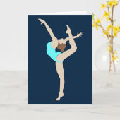 Gymnastin Karte (Gelbe Blume)