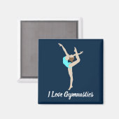 Gymnastin Magnet (Vorderseite/Rückseite)