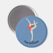 Gymnastin Magnet (Vorderseite/Rückseite)