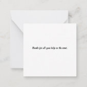 Gymnastin Mitteilungskarte (Rückseite)