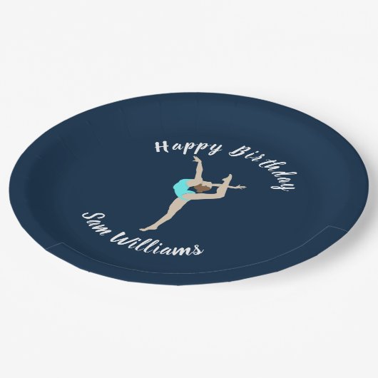 Gymnastin Pappteller (Schrägansicht)