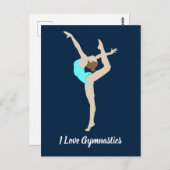 Gymnastin Postkarte (Vorne/Hinten)