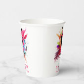 Gymnastische farbenfrohe Pulverexplosion Gratulati Pappbecher (Rechts)