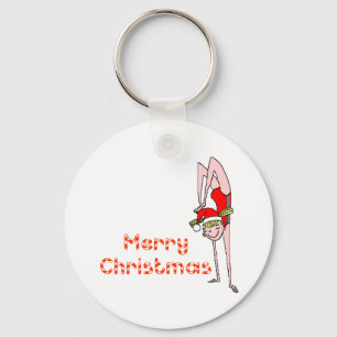 Gymnastische frohe Weihnachten Schlüsselanhänger