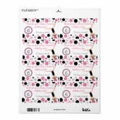 Gymnastische Gastgeschenk-Labels Rosa, Grau und Sc (Vorne)