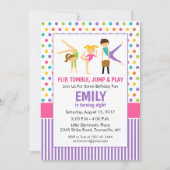 Gymnastische Geburtstagsparty Einladung (Vorderseite)