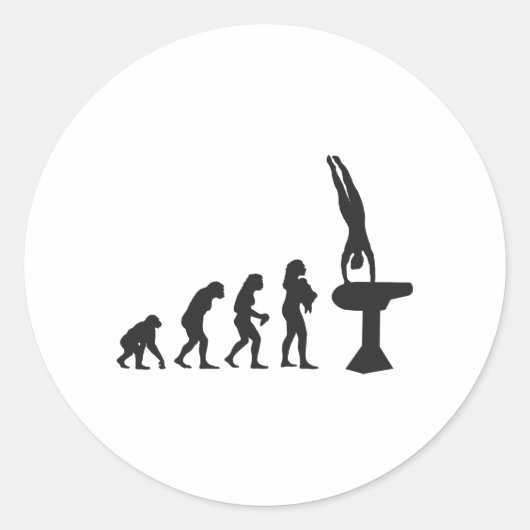 Gymnastische Wölbung Runder Aufkleber (Vorderseite)