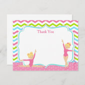 Gymnastischer Geburtstag danken Ihnen Anmerkungen Dankeskarte (Vorne/Hinten)