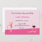 Gymnastisches Party, stolpernde Einladung (Vorne/Hinten)