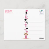 Gymnastisches Party Vielen Dank in Rosa, Grau und Postkarte (Rückseite)