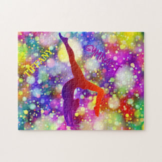 Gymnastpuzzle mit personalisiertem Namen. Puzzle