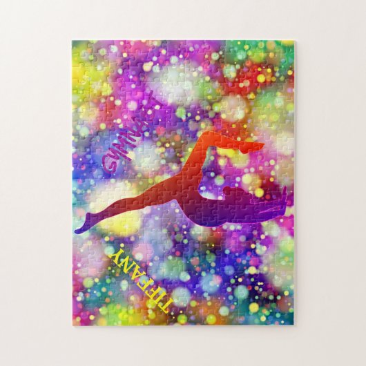 Gymnastpuzzle mit personalisiertem Namen. Puzzle (Vertikal)