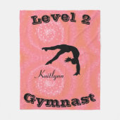 Gymnaststufe Fleece Blankon mit ihrem Level-# und (Vorderseite)