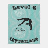Gymnaststufe Fleece Blankon mit ihrem Level-# und (Vorderseite)