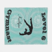 Gymnaststufe Fleece Blankon mit ihrem Level-# und (Vorderseite (Horizontal))