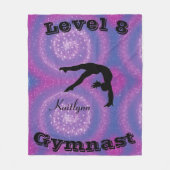 Gymnaststufe Fleece Blankon mit ihrem Level-# und (Vorderseite)
