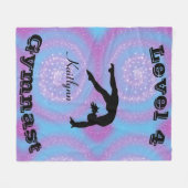 Gymnaststufe Fleece Blankon mit ihrem Level-# und (Vorderseite (Horizontal))