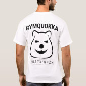 Gymquokka Signature T-Shirt - Black Quokka (Rückseite)