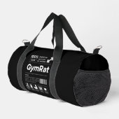 GymRat Funny Workout Gear Fitness Gym Barcode Duffle Bag (Rechte Ecke)