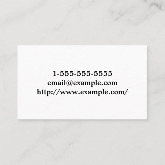 Gynäkologe Business Card Visitenkarte (Rückseite)