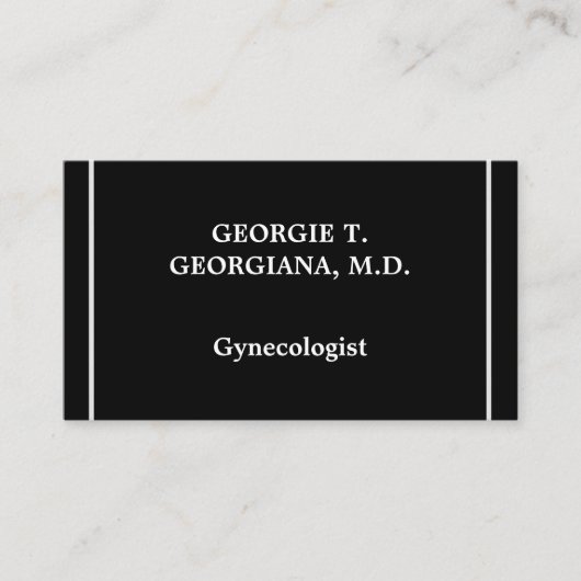 Gynäkologe Business Card Visitenkarte (Vorderseite)