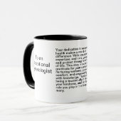 Gynäkologe Danksagung Tasse (Vorderseite Links)