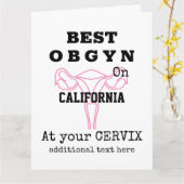 Gynäkologe Obstetriker Best OBGYN Karte (Gelbe Blume)