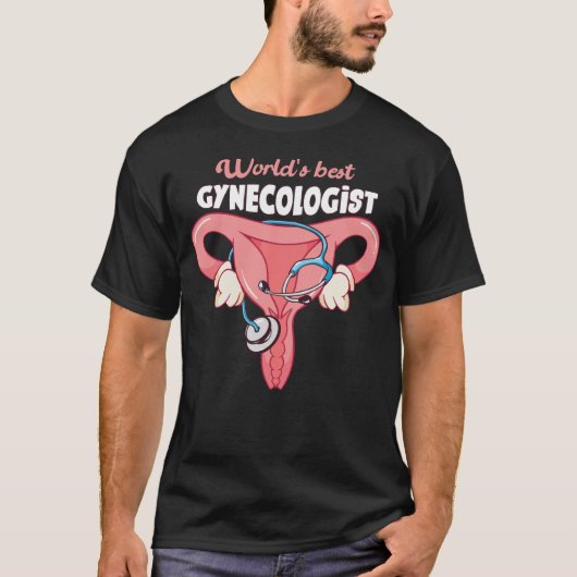 Gynäkologe Uterus Niedlich Art T-Shirt (Vorderseite)